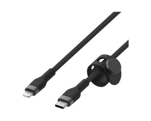 Дата кабель USB-С to Lightning 1.0m BRAIDED SILICONE black Belkin (CAA011BT1MBK)