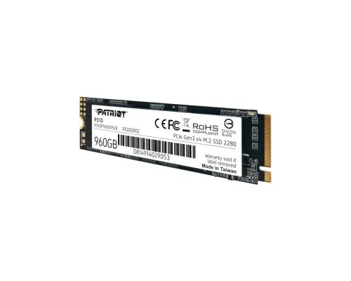 Накопичувач SSD M.2 2280 960GB Patriot (P310P960GM28)