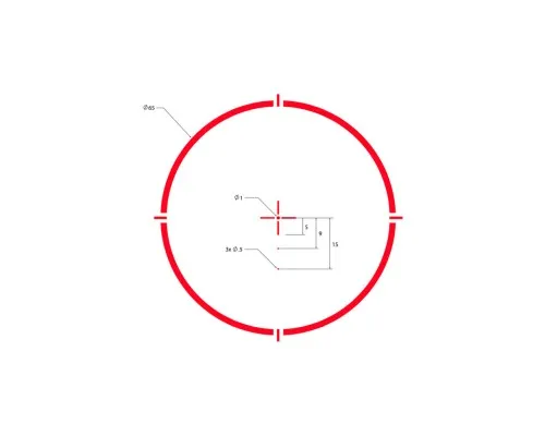 Коллиматорный прицел Sig Sauer Romeo 4H RD Ballistic Circle Quadple 0.5 MOA ADJ Graphite (SOR43012)