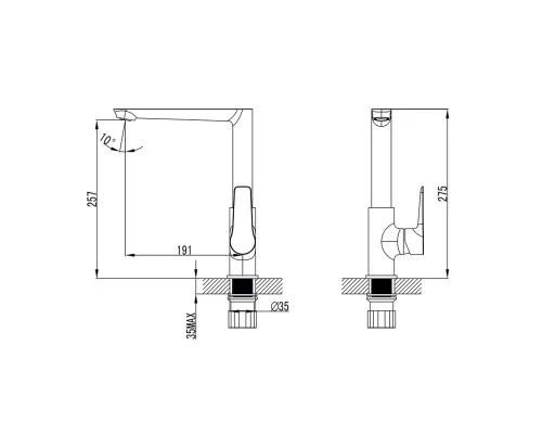 Смеситель Corso GARDA BC-4B221W (9605103) (BC-4B221W)