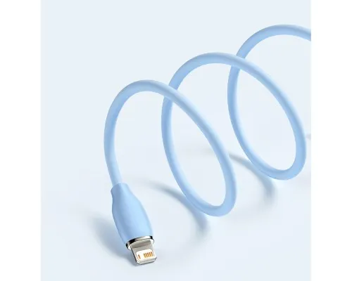 Дата кабель USB 2.0 AM to Lightning 2.0m 2.4A Jelly Liquid Silica Gel Blue Baseus (CAGD000103)