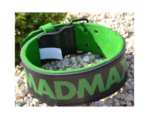 Атлетический пояс MadMax MFB-302 Quick Release Belt шкіряний Black/Green XL (MFB-302_XL)