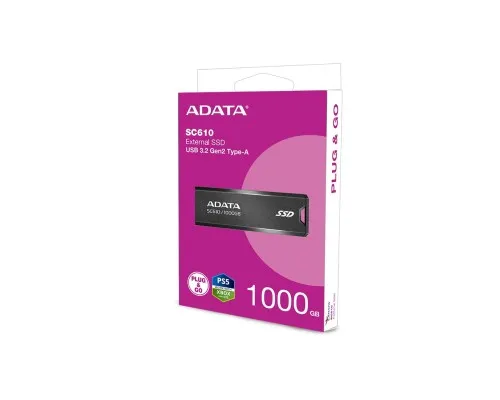 Накопитель SSD USB 3.2 1TB SD610 ADATA (SC610-1000G-CBK/RD)