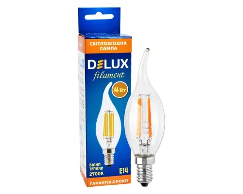 Лампочка Delux BL37B 4 Вт tail 2700K 220В E14 filament (90011685)