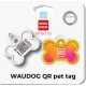 Адресник для животных WAUDOG Smart ID с QR паспортом Градиент оранжевый, кость 40х28 мм (231-4035)