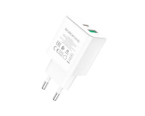 Зарядное устройство BOROFONE BA67A charger set (Type-C to Type-C) White (BA67ACCW)