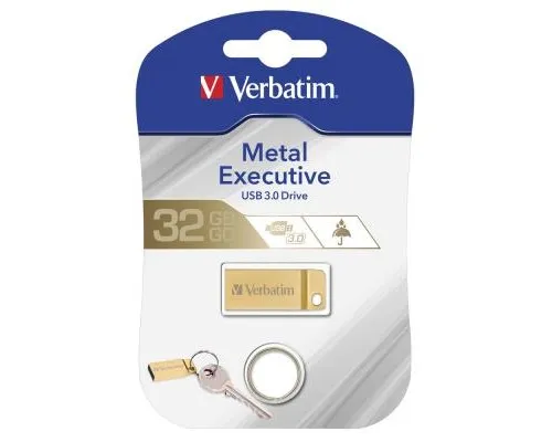 USB флеш накопитель Verbatim 32GB Metal Executive Gold USB 3.0 (99105)