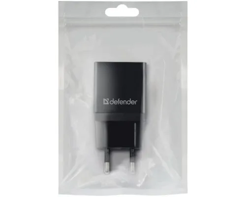 Зарядний пристрій Defender EPA-10 black, 1xUSB, 5V / 2.1A (83572)