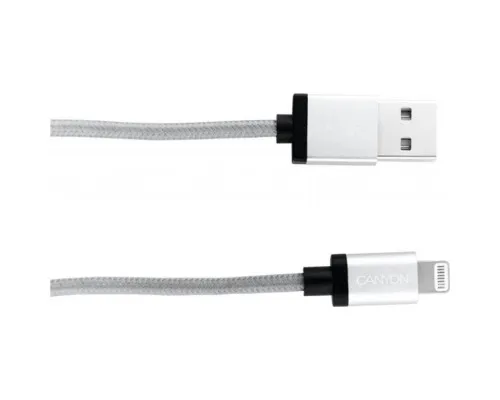 Дата кабель USB 2.0 AM to Lightning 1.0m MFI Dark gray Canyon (CNS-MFIC3DG)