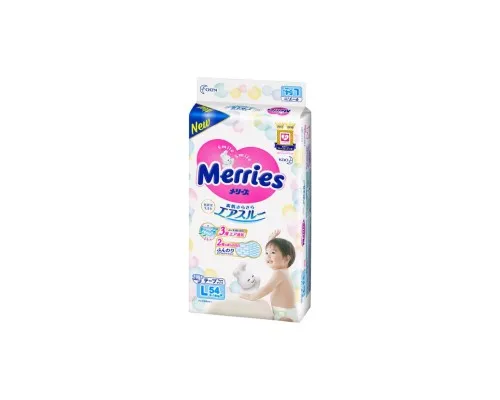 Подгузники Merries для детей L 9-14 кг 54 шт (538786)