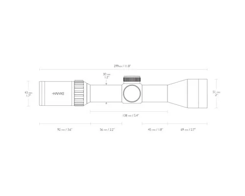 Оптический прицел Hawke Vantage 30 WA 1.5-6х44 30 mm L4A Dot (14276)