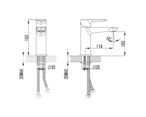 Смеситель Corso GARDA BC-2A121W (9605003) (BC-2A121W)