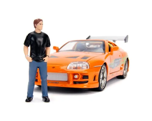 Машина Jada металлическая Форсаж Toyota Supra (1995) + фигурка Брайана 1:24 (253205001)