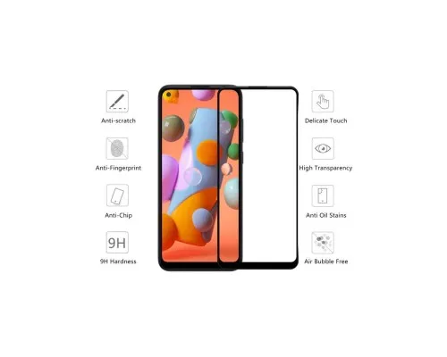 Скло захисне Drobak Samsung Galaxy A11 Black Frame A+ (494921)