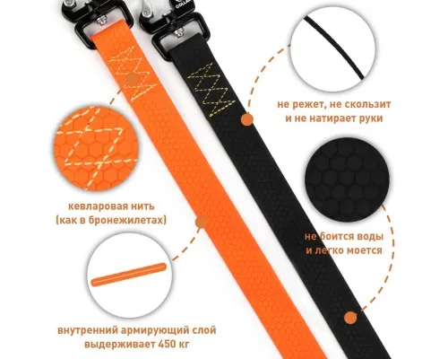 Повідок для собак Evolutor 300 см 25 мм чорний (42131)