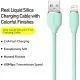 Дата кабель USB 2.0 AM to Lightning 2.0m 2.4A Jelly Liquid Silica Gel Green Baseus (CAGD000106)