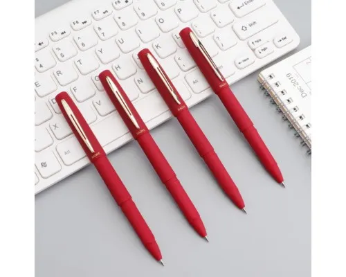 Ручка гелева Baoke антибактеріальне покриття софт 0.5 мм, червона (PEN-BAO-1828A-R)