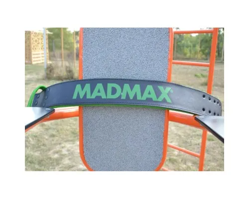 Атлетичний пояс MadMax MFB-302 Quick Release Belt шкіряний Black/Green XXL (MFB-302_XXL)