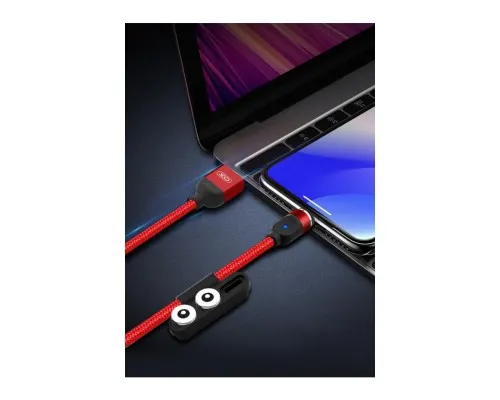 Дата кабель USB 2.0 AM to Lightning + Micro 5P + Type-C NB128 Magnetic Red XO (XO-NB128-RD)