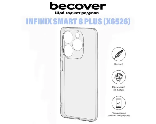 Чохол до мобільного телефона BeCover Infinix Smart 8 Plus (X6526) Transparancy (710885)