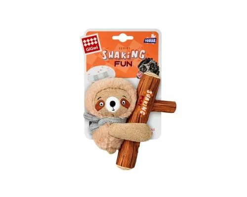 Іграшка для собак GiGwi Shaking Fun Лінивець з великою пищалкою 22 см (2261)