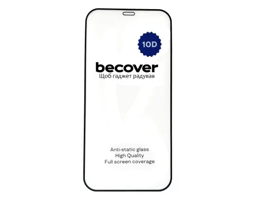 Стекло защитное BeCover Apple iPhone 12 10D Black (711324)