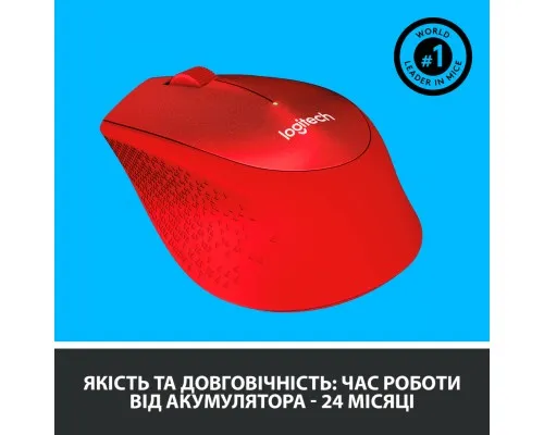 Мишка Logitech M330 Silent plus Red (910-004911)