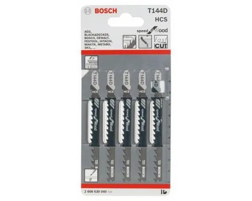 Полотно Bosch T144 D, HC, 5 шт, к электролобзику (2.608.630.040)