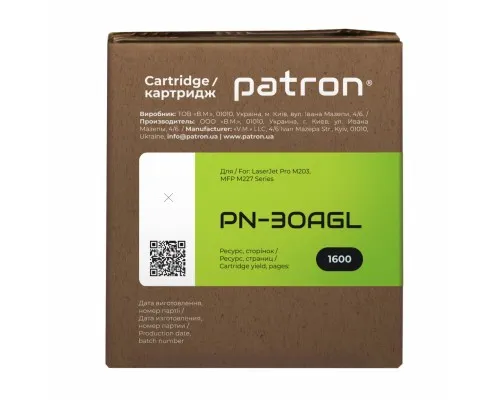 Картридж Patron HP LJ CF230A GREEN Label (PN-30AGL)