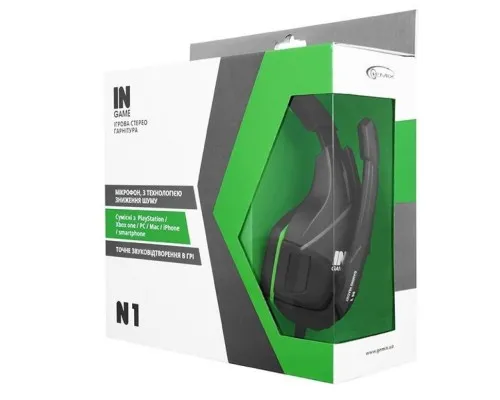 Наушники Gemix N1 Black-Green Gaming