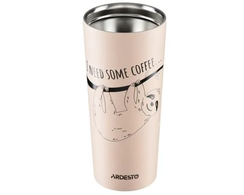 Термочашка Ardesto Coffee Time Bradypus 450 мл Beige (AR2645DBE)