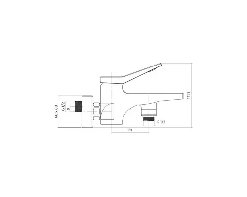 Смеситель Cersanit 3в1 B247 (S601-127)