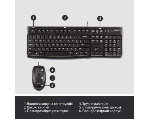 Комплект Logitech MK120 USB UA Black (920-002563)