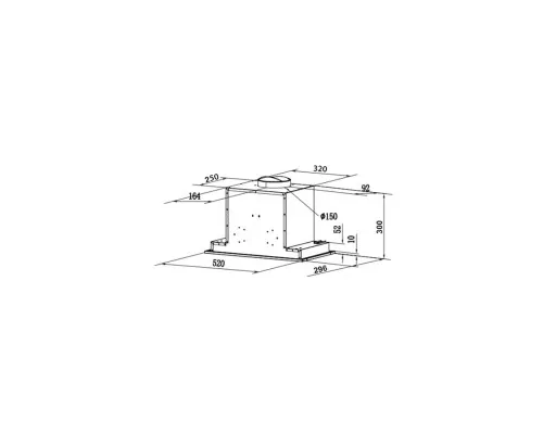 Вытяжка кухонная Interline RIMMY IX A/60/PB