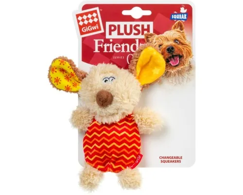 Іграшка для собак GiGwi Plush Собачка з пискавкою 13 см (75304)