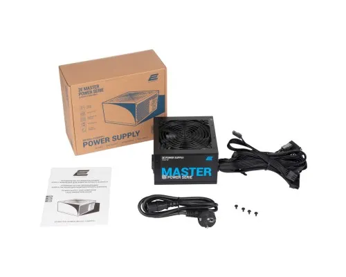 Блок живлення 2E MASTER POWER (550W), >80, 80+ White, 120mm, 1xMB 24pin(20+4), 1xCPU 8pin(4+4), 3xMolex, 5xSATA, (2E-MP550-120APFC)