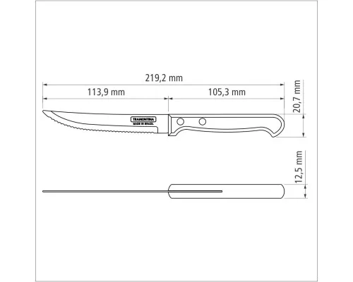 Кухонный нож Tramontina Polywood Steak127 мм (21122/195)