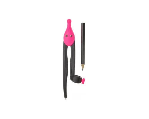 Циркуль Optima для олівця пластиковий Plazzy рожевий (O81481)