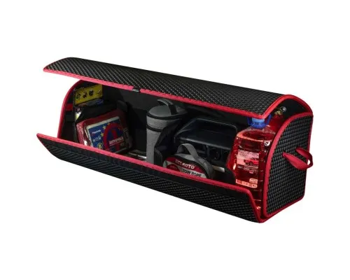 Сумка-органайзер EVAtech XL-PRO 32x100x30 см. Ромб чорний з червоним кантом (BS13643OX3RBR)