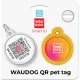 Адресник для животных WAUDOG Smart ID с QR паспортом Градиент оранжевый, круг 30 мм (230-4035)