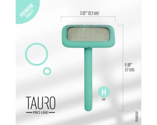 Гребінець для тварин Tauro Pro Line прямокутний M, зубці 11 мм mint (TPLB63547)
