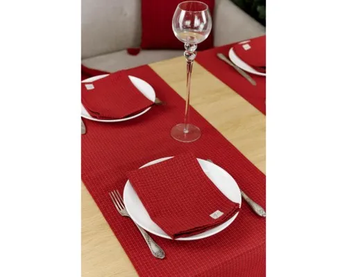Серветка на стіл Прованс Merry Christmas червона 35x45 см (4823093449312)
