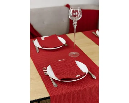 Серветка на стіл Прованс Merry Christmas червона 35x45 см (4823093449312)