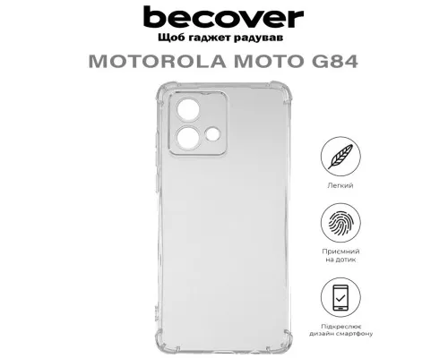 Чехол для мобильного телефона BeCover Anti-Shock Motorola Moto G84 Clear (710611)