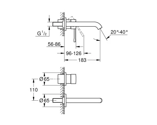 Смеситель Grohe M-Size Essence (19408001/29192001)