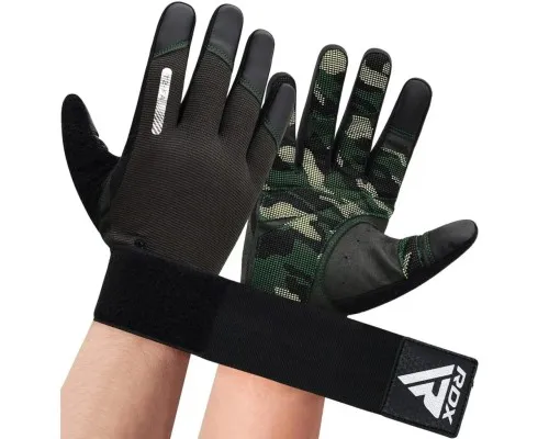 Перчатки для фитнеса RDX T2 Touch Screen Friendly Full Fingerf Army Green M (WGA-T2FA-M)