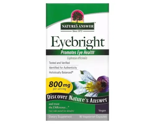 Травы Nature's Answer Очанка для глаз, 800 мг, Eyebright, 90 вегетарианских капсул (NTA-16210)