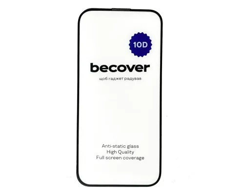 Стекло защитное BeCover Apple iPhone 14 10D Black (711325)