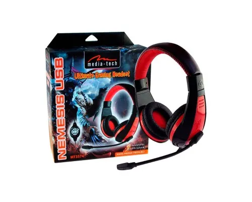 Навушники Media-Tech Nemesis USB Black-Red (MT3574)