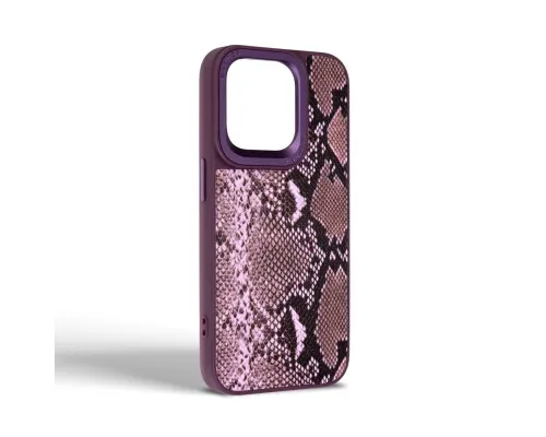 Чехол для мобильного телефона Harder Genuine Snake Apple iPhone 14 Pro Dark Purple (ARM76788)